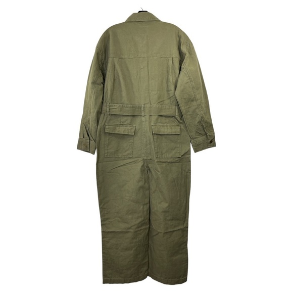 OAT NEW YORK NWT WOMEN’S OLIVE GREEN ONE PIECE JUMPER SZ L - Picture 2 of 5